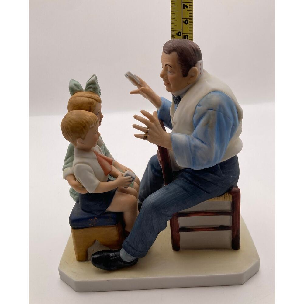 Inspired by Norman Rockwell Saturday Evening Post "Card Tricks" Figure by Gorham - Picture 7 of 9